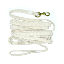 Load image into Gallery viewer, Lead Rope Flat Braided Cotton long Lunge with Snap Training Leads 25 Feet
