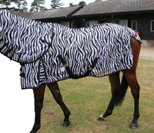 Load image into Gallery viewer, Zebra Print fly Rug with Hook
