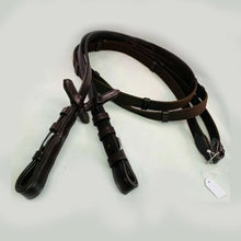 Load image into Gallery viewer, Super Grip Continental Leather Web Reins Black Brown-Full Size
