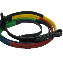 Load image into Gallery viewer, Multi Coloured Rubber Grip Training Reins -  Stud End
