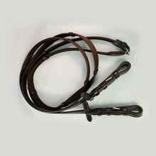 Load image into Gallery viewer, Super Grip Continental Leather Web Reins Black Brown-Full Size
