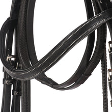 Load image into Gallery viewer, Italian Leather Bridle Anatomical Noseband Free Reins
