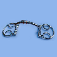 Load image into Gallery viewer, Ported D-ring Snaffle Bit with Rollers- MC 5044
