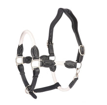 Load image into Gallery viewer, PREMIUM LEATHER, ROPE HALTER BLACK BROWN COB FULL-4125
