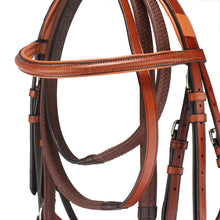 Load image into Gallery viewer, Grackle Noseband Bridle With Reins Premium Leathe
