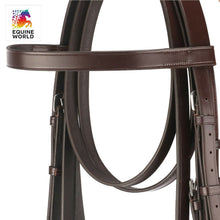 Load image into Gallery viewer, Equestrian Horses Flat Hunt Bridle With Reins in Premium Leather
