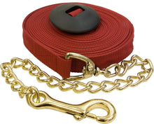 Load image into Gallery viewer, Poly Lunge Line with Chain 25 Feet and Rubber Stopper
