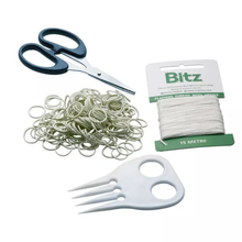 Load image into Gallery viewer, Bitz Plaiting Kit – Plaiting Bands – Scissors – Needles – Cotton – Plaiting Aid
